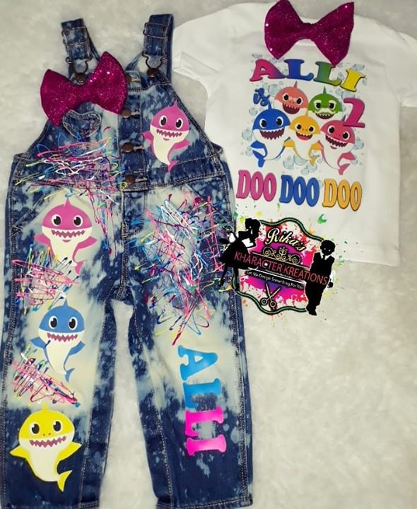 BABY SHARK DENIM SET_#RikasKharacterKrea