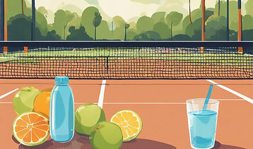 water and juice on a tennis court_edited