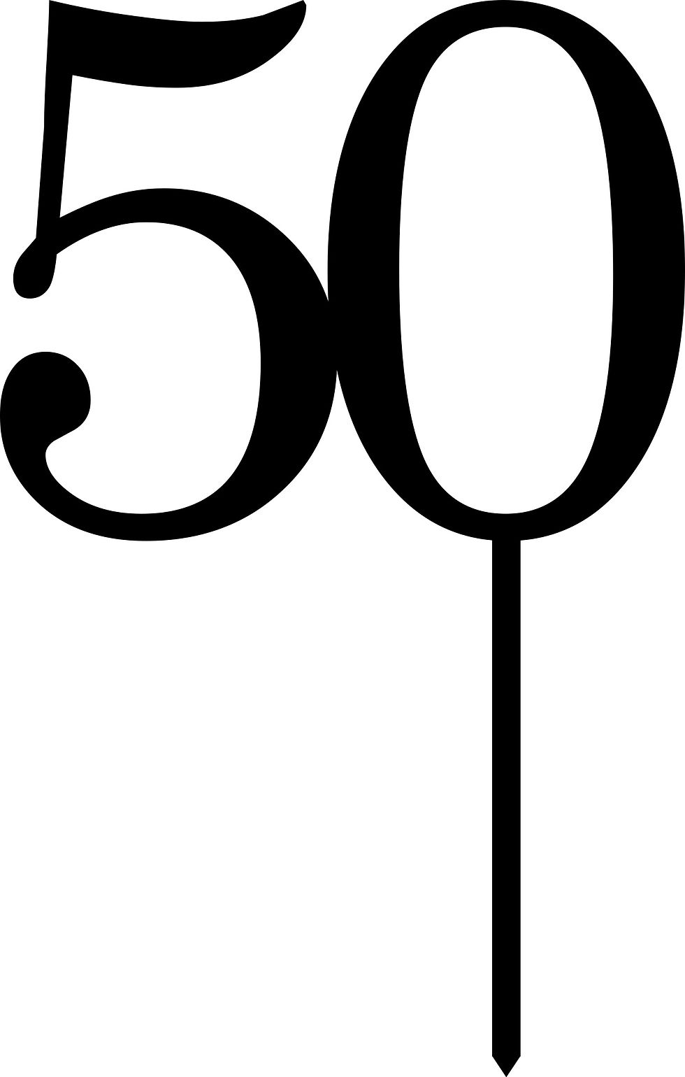 Thumbnail: Acrylic Number Cake Topper (Elegant)