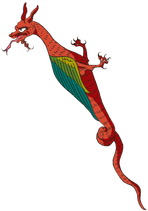 medieval wyvern dragon illustration