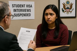 Effective immediately May 27, 2025, Trump administration halts new U.S. student visa interviews worldwide