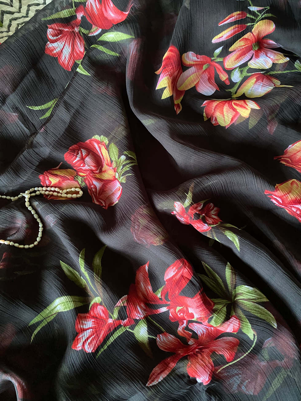 Thumbnail: Black Lillie’s saree 