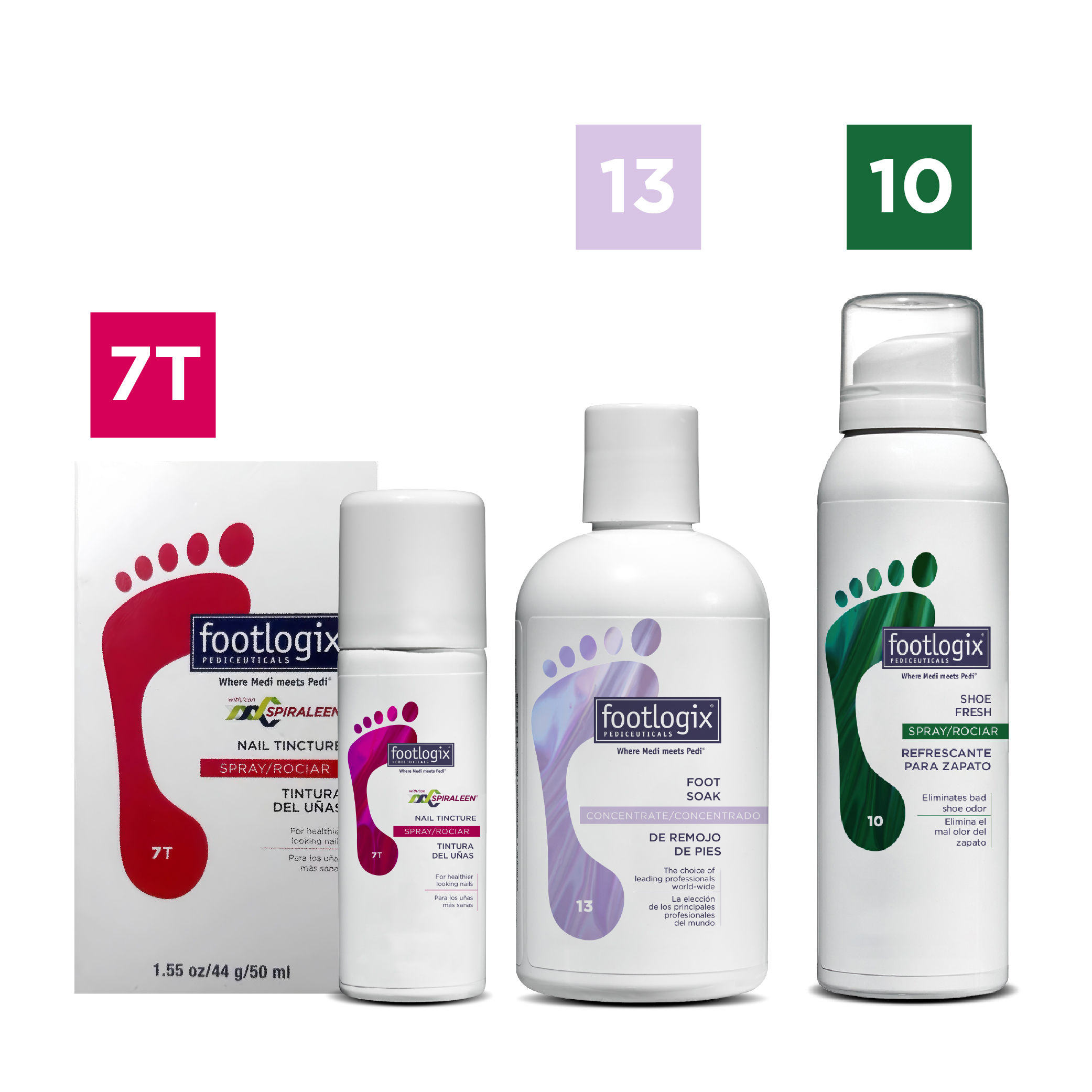 Footlogix - (治療灰甲套裝) #7T 灰甲寶50ml + #13足部SPA浸泡液250ml + #10茶樹油除鞋臭噴霧125ml