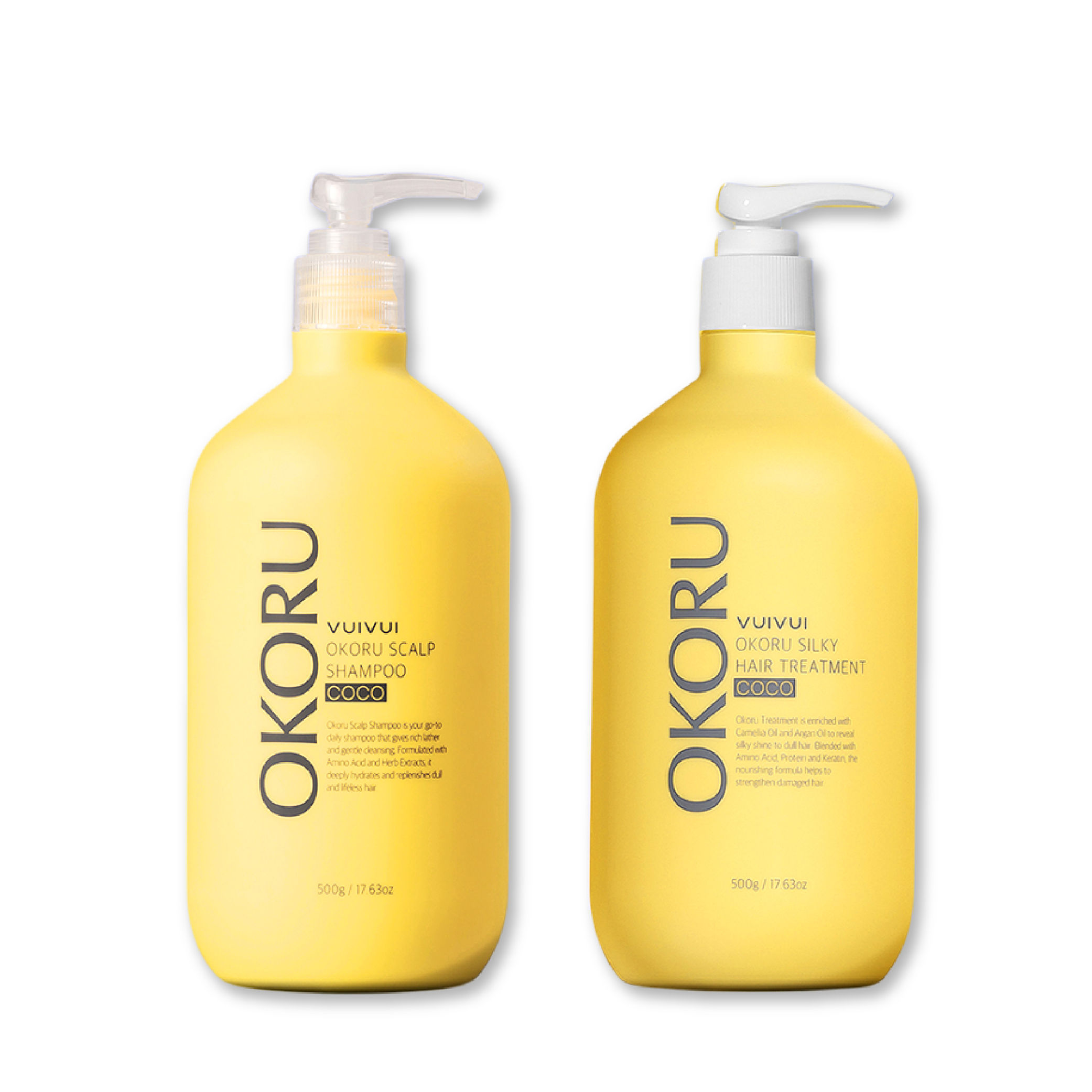 OKORU - COCO Scalp Shampoo 500ml + COCO Silky Hair Treatment 500ml