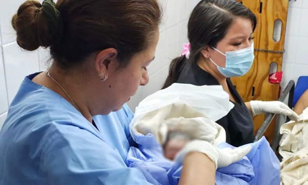 El hospital Señor del Milagro activó protocolos de emergencia ante un parto inesperado