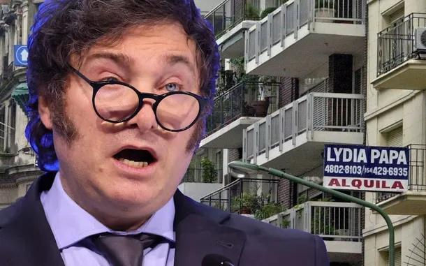 Javier Milei dice que los alquileres bajaron, pero en realidad casi triplicaron la inflación