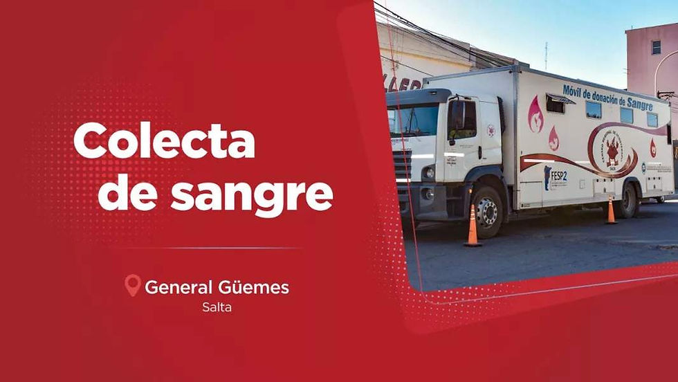 En General Güemes se podrá donar sangre de todo grupo y factor este jueves