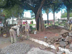 Comenzó la construcción del monolito para 3 héroes de Malvinas