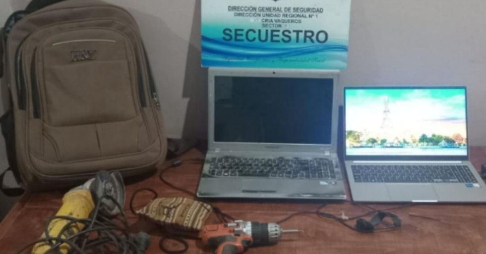 #Vaqueros Robo en vivienda: la Policía recupera computadoras y herramientas