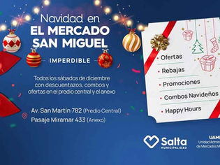 Con grandes rebajas, se viene el último Sábado Navideño en mercado San Miguel