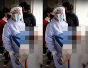 #URGENTE Dejaron morir a una abuelita en la puerta del Sanatorio del Parque