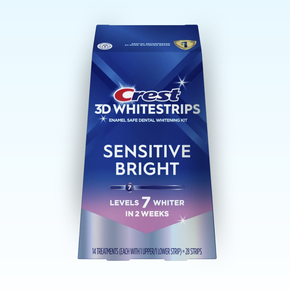 Crest Sensitive Bright 7 Levels Whiter Whitestrips Whitening Strips