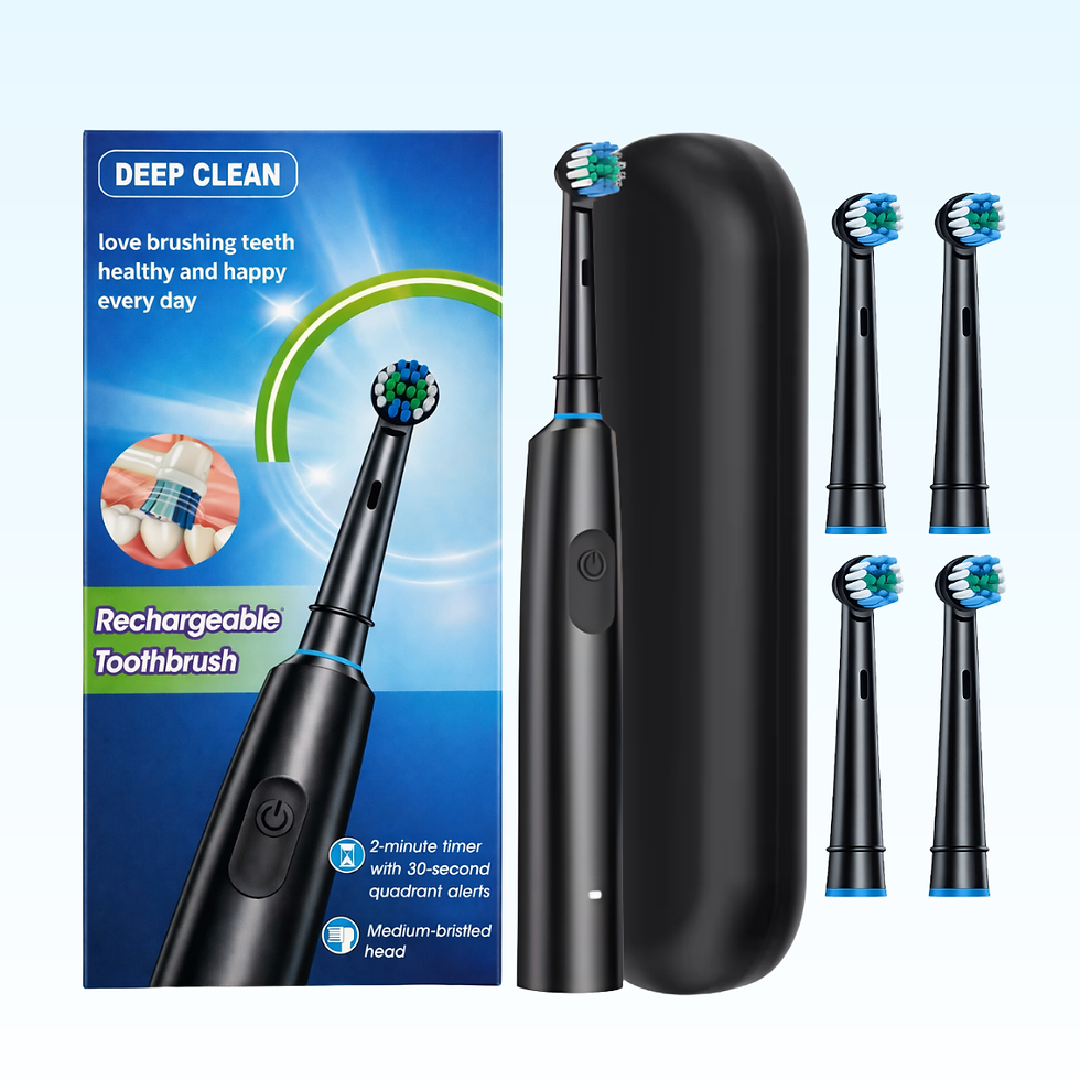 Električna četkica za zube Deep Clean, crna + 4 zamjenske glave