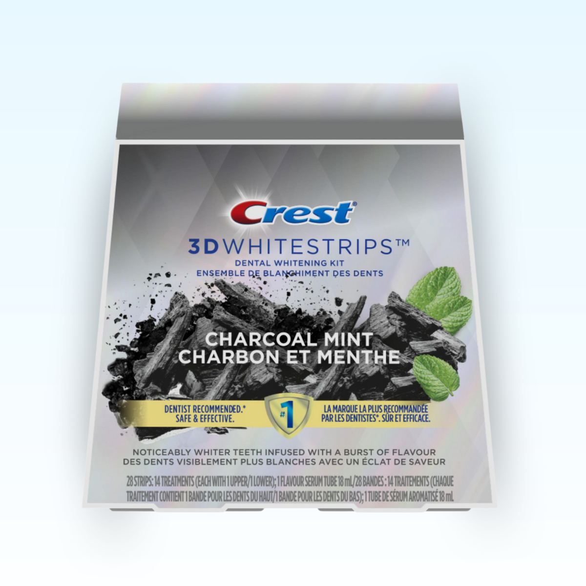Trakice za izbjeljivanje Crest Brilliance White Charcoal Mint Whitestrips