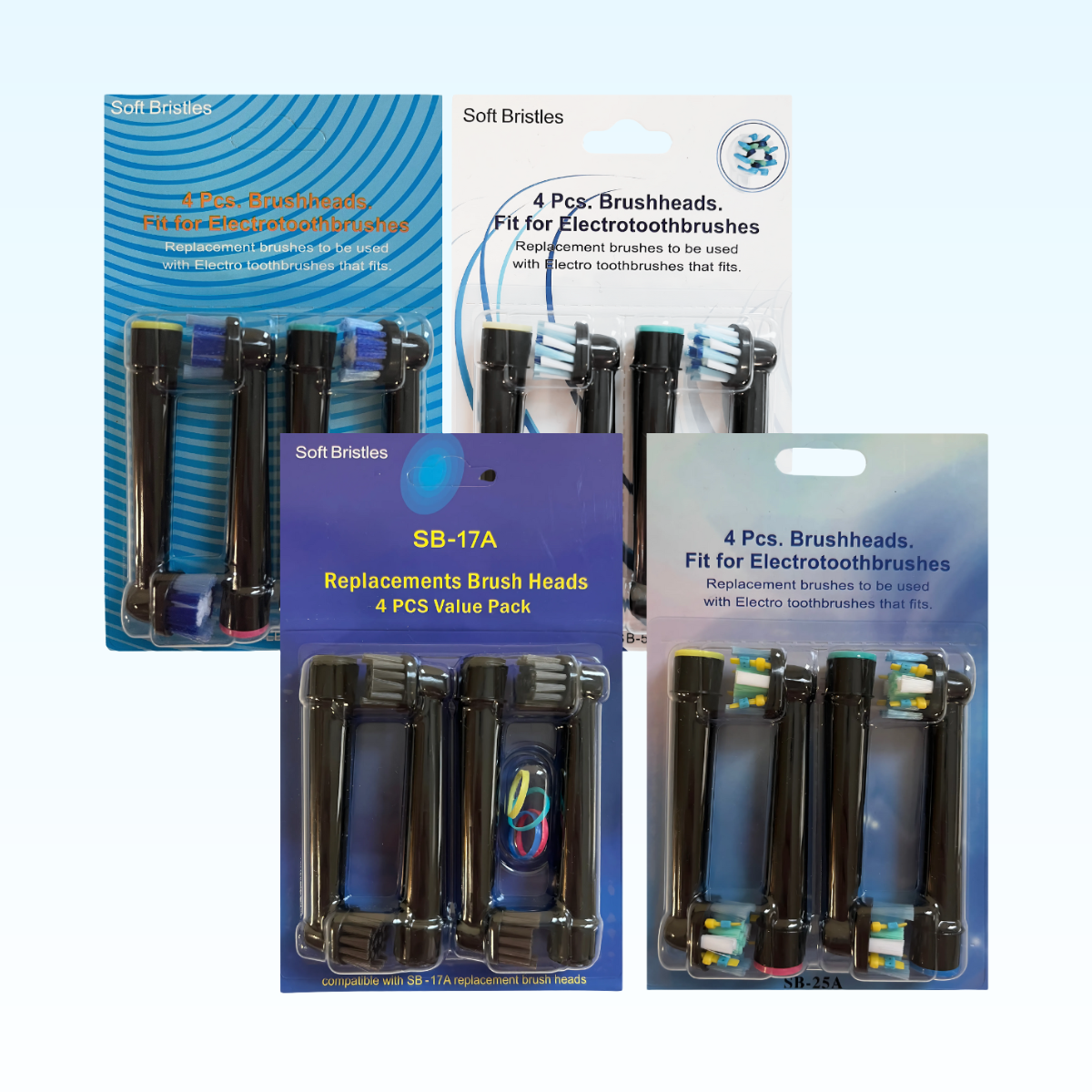 Сет од 16 заменских глава за четкице Braun Oral-B – SB-17A/SB-20A/SB-25A/SB-50A