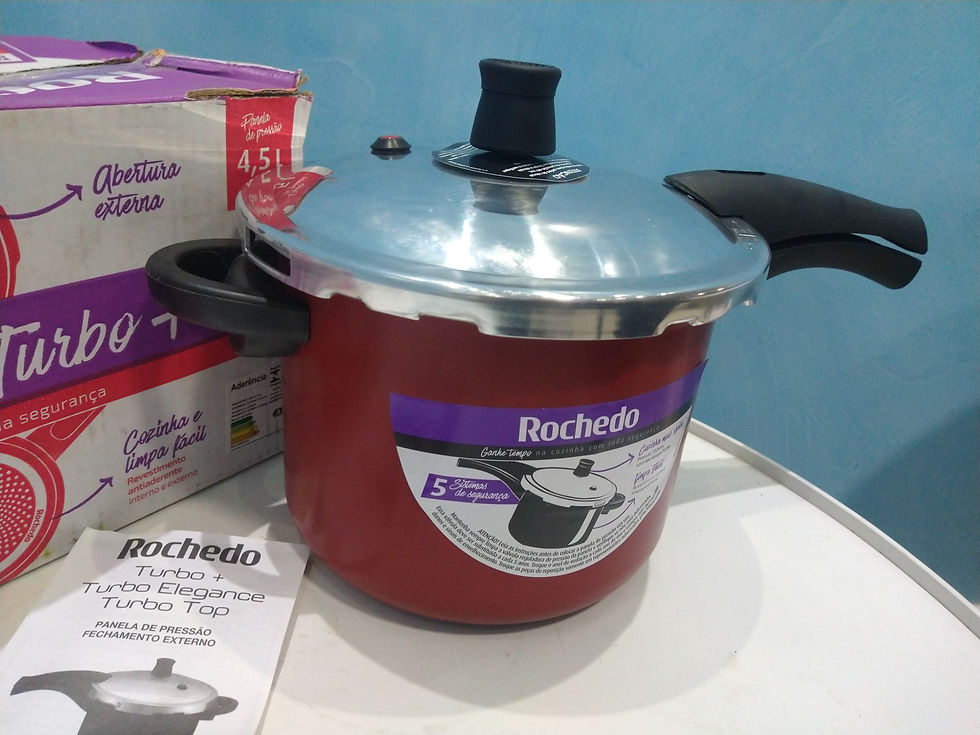 Miniatura: Panela de pressão Rochedo 4,5 litros Vermelha