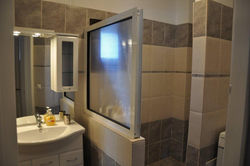 bathroom with walk-in shower