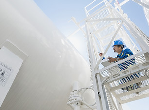 Engineer Inspecting Gas Line