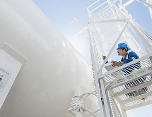 Engineer Inspecting Gas Line