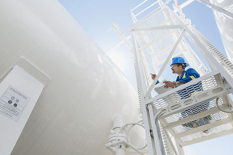Engineer Inspecting Gas Line