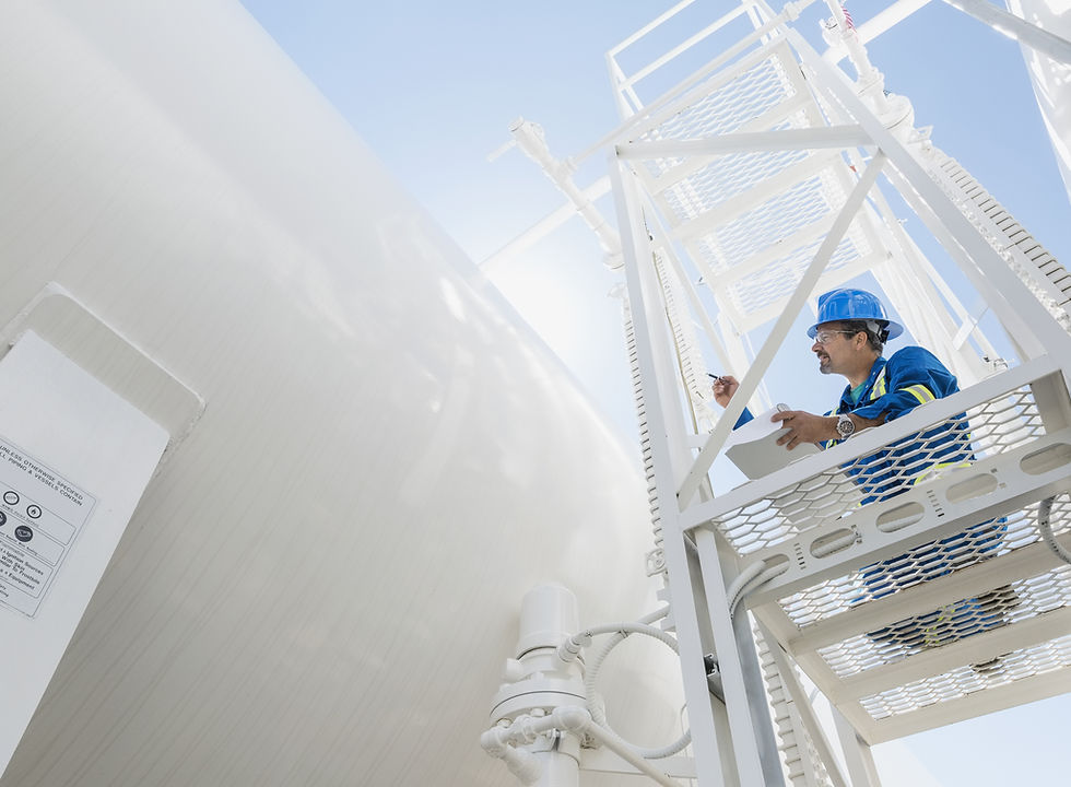 Engineer Inspecting Gas Line