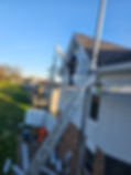Vinyl siding repair in progress in Miamisburg, Ohio