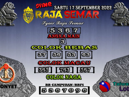PREDIKSI ANGKA TOGEL AKURAT TAIWAN 17/09/2022