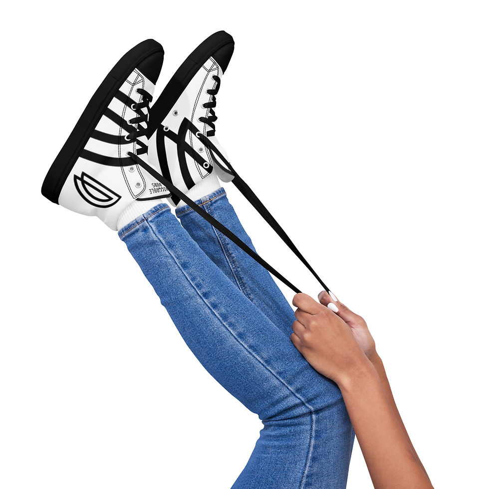 Thumbnail: Diggable Duds - Women’s High Top Canvas Sneakers