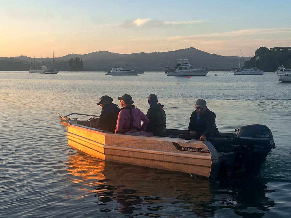 Early morning birthday trip, Whangaroa Harbour