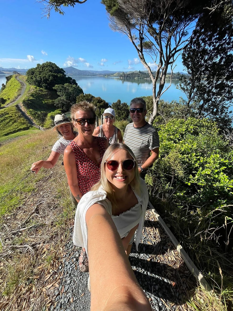 Learning 'selfie' tricks from Sammy on our beautiful local walk
