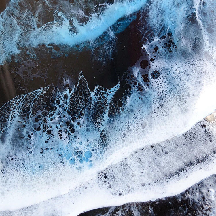 Thumbnail: Framed Dark Ocean Wall Art Decor