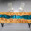 Thumbnail: Blue Unity River Dining Table | American Fir Burl | Epoxy Resin Table