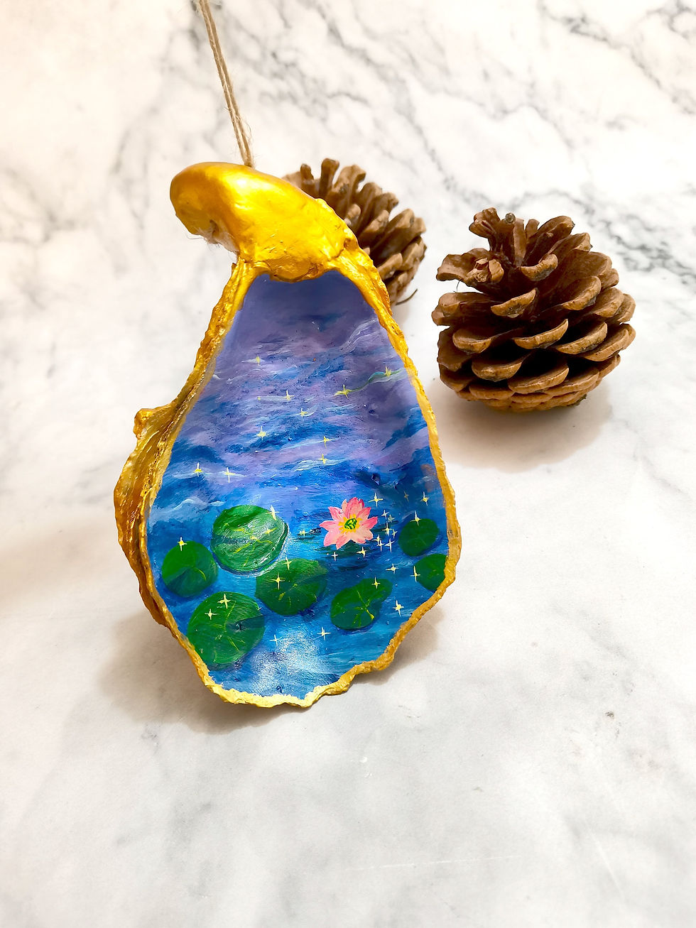 Lotus Painting Xmas Ornament