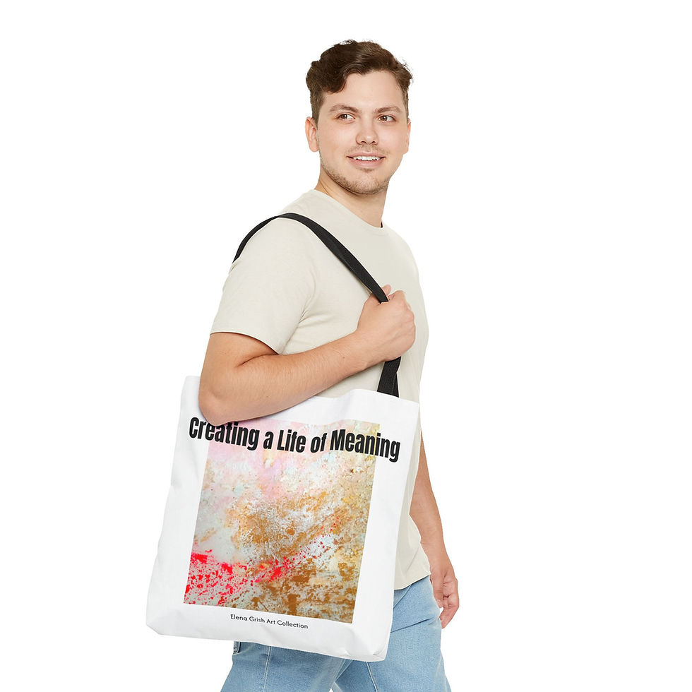 Thumbnail: Tote Bag. Creating a Life of Meaning. Abstract Art. The Grish Edition.