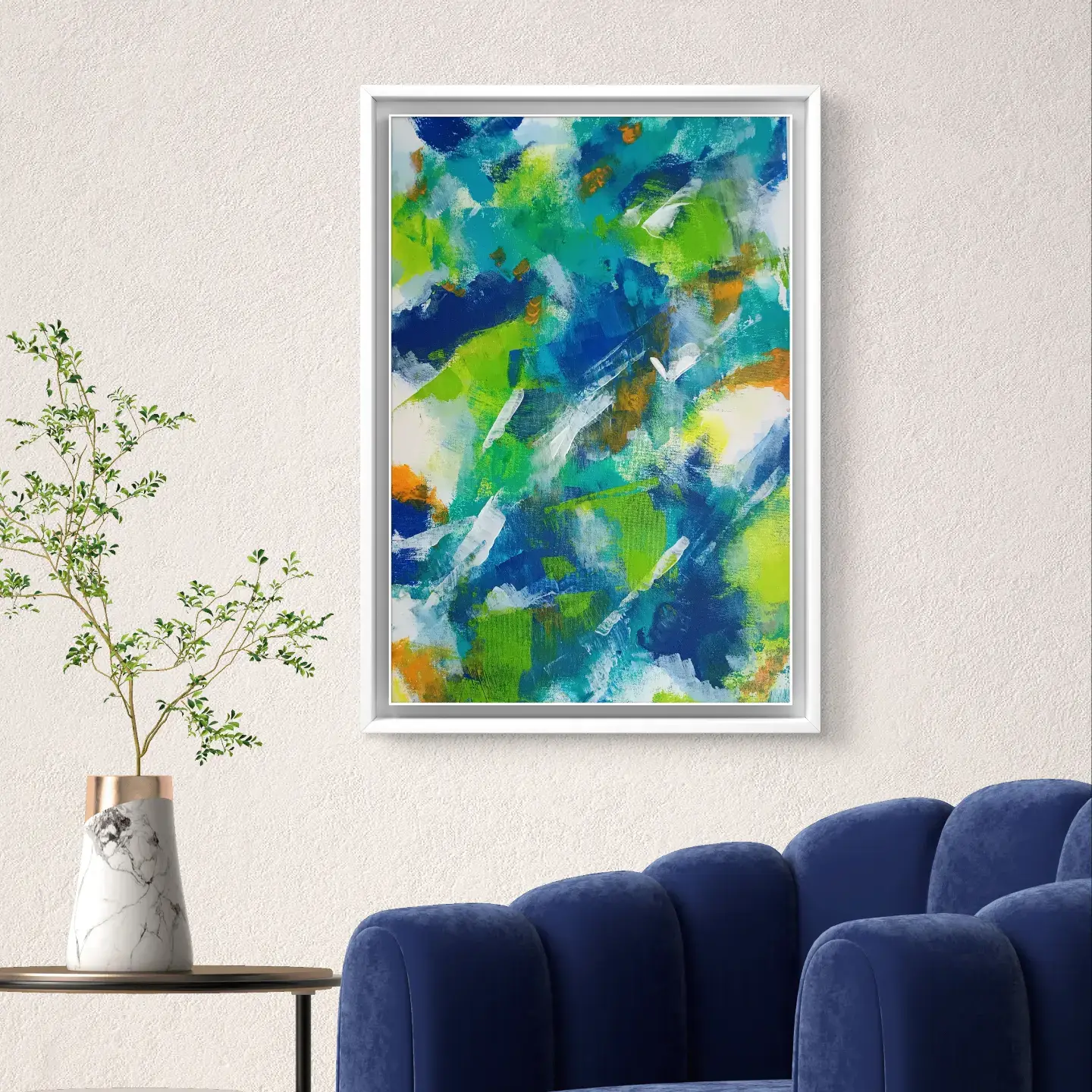 Pintura acrílica abstracta "Life Scouts"