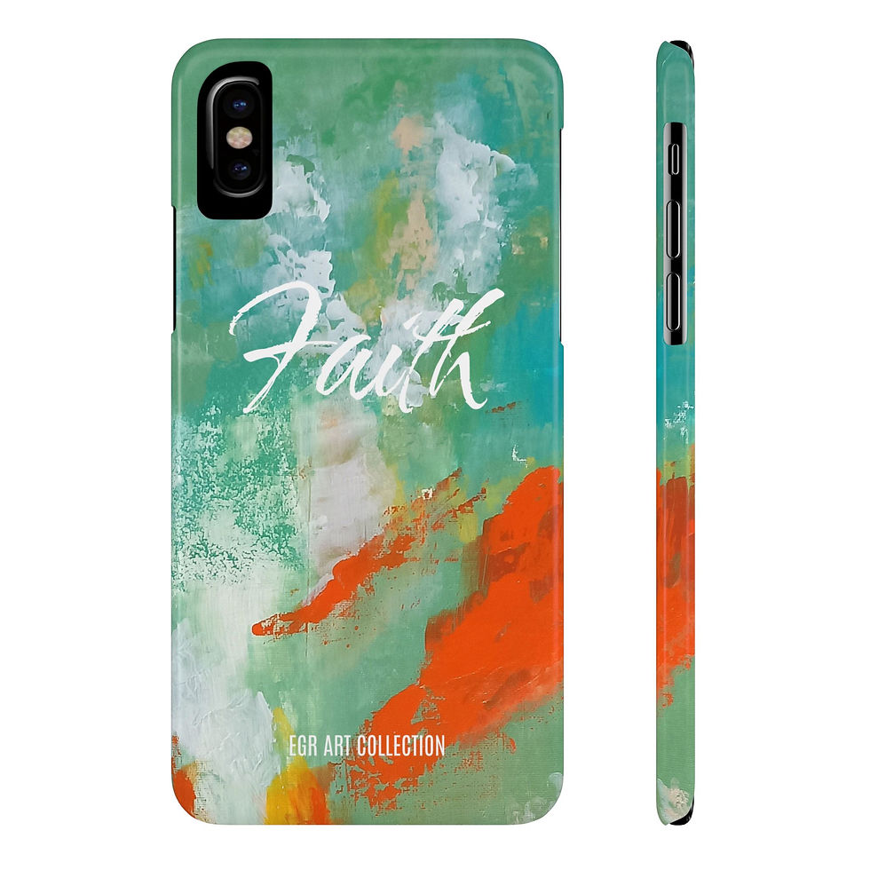 Thumbnail: Faith-Slim Phone Cases, Abstract Art Design by Elena Grish Art Collection