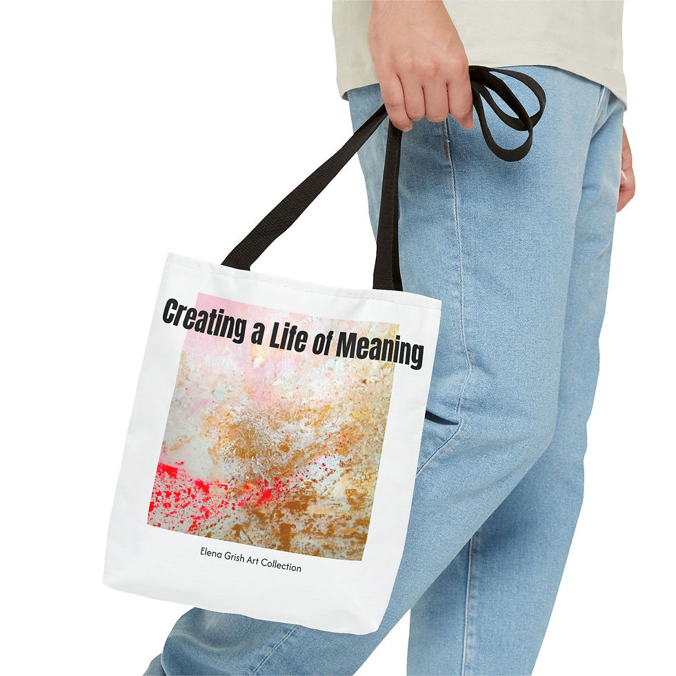 Miniatura: Bolsa de tela. Creando una vida con sentido. Arte abstracto. Edición Grish.