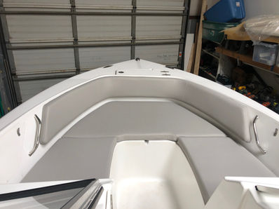 Boat cushions made by blue water canvas works in wilmington north carolina