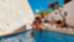 Piscina de verano en alojamiento rural en Castilla-La Mancha