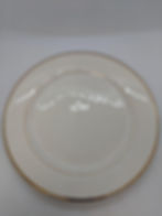 White w/Gold Trim Dinner Plate 10.5"