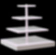 4 Tiered Square White Cupcake Stand