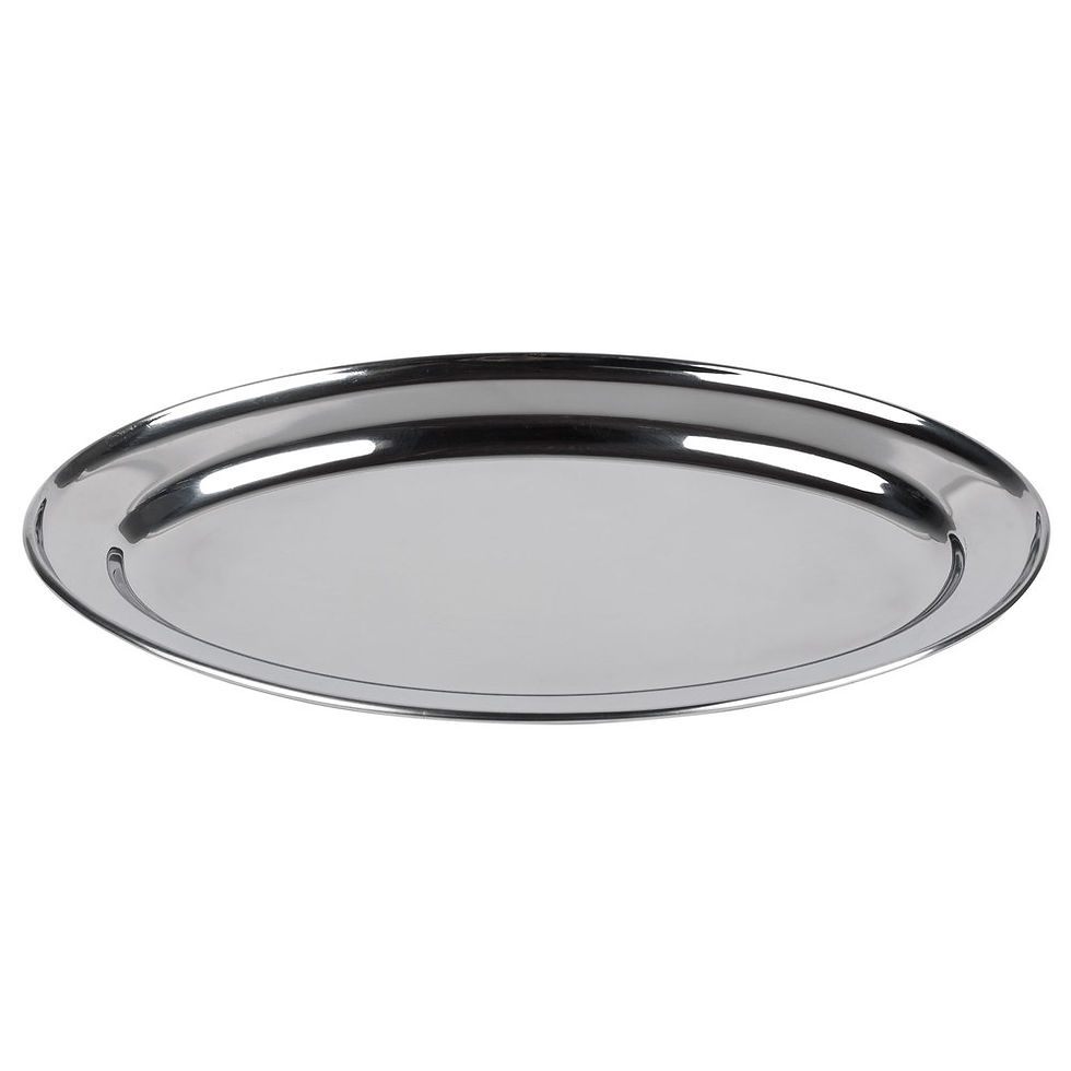 Stainless Steel Oval 18" Tray