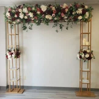 Gold Block Arch 8.2ft high w/acrylic shelves