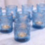 Votive Blue pressed 2.16"x 2.67"
