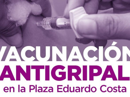Este jueves, los vecinos podrán vacunarse contra la gripe en la Plaza Eduardo Costa