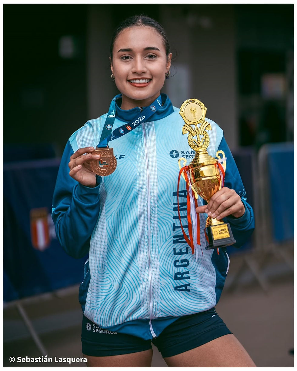 Angelina Muga se consagró Campeona Iberoamericana en Heptatlón (Foto de Sebastián Lasquera)
