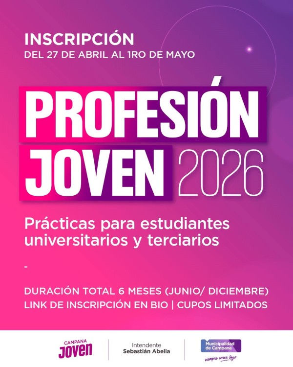 La inscripción estará abierta del 27 de abril al 1° de mayo