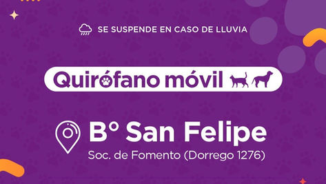 El quirófano móvil del Municipio atenderá en el barrio San Felipe