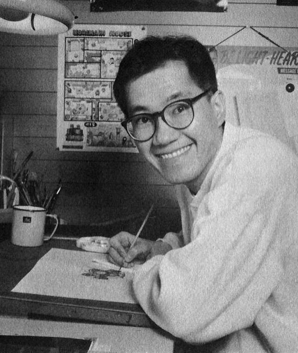 Akira Toriyama dans son atelier