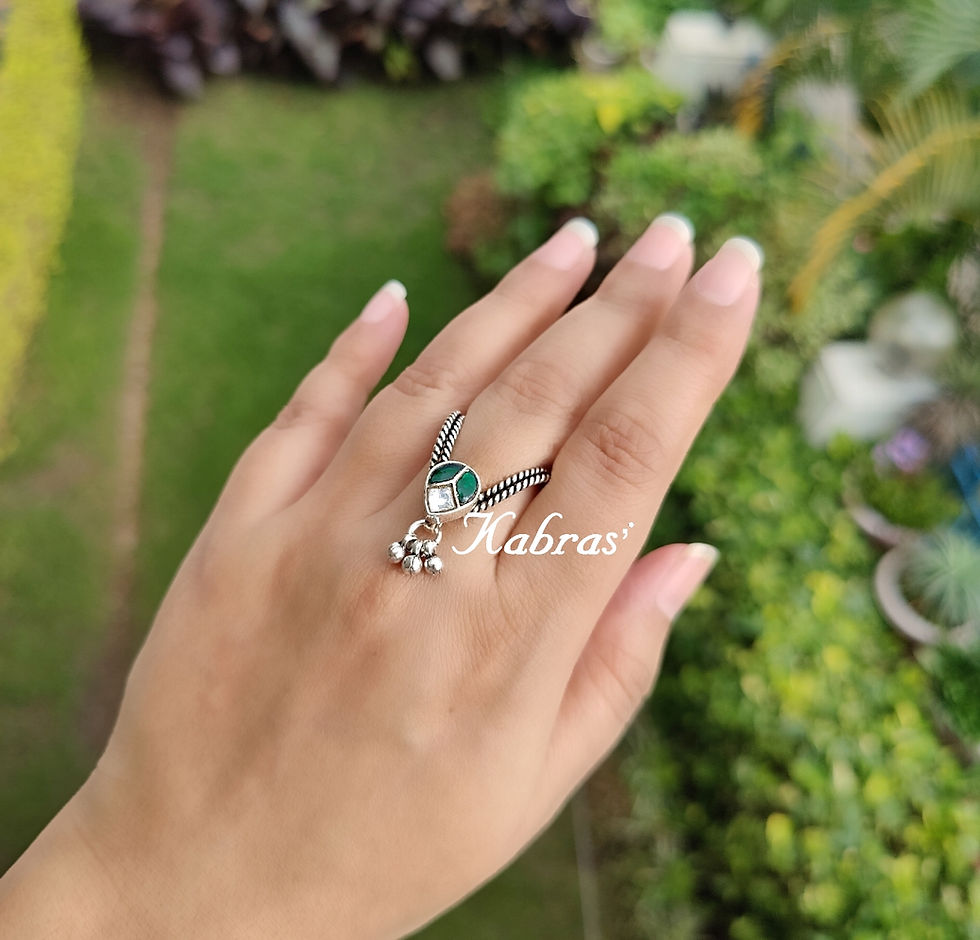 Thumbnail: Kundan Ghoda Ring (3 Colors)